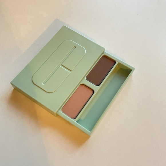 Clinique Pair of Shades Eye Shadow Duo .12 oz 01 Down to Earth Brown Pink New - Picture 1 of 2